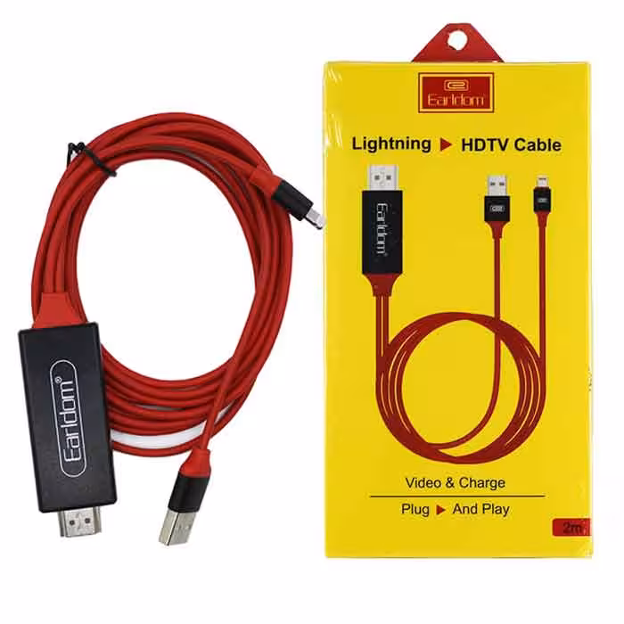 کابل لایتنینگ به Hdmi ارلدام مدل ET-W5 طول 2متر
