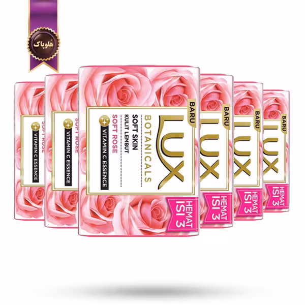 6 عدد صابون لوکس Lux مدل گیاه رز لطیف botanicals soft rose وزن 170 گرم  (اورجینال)