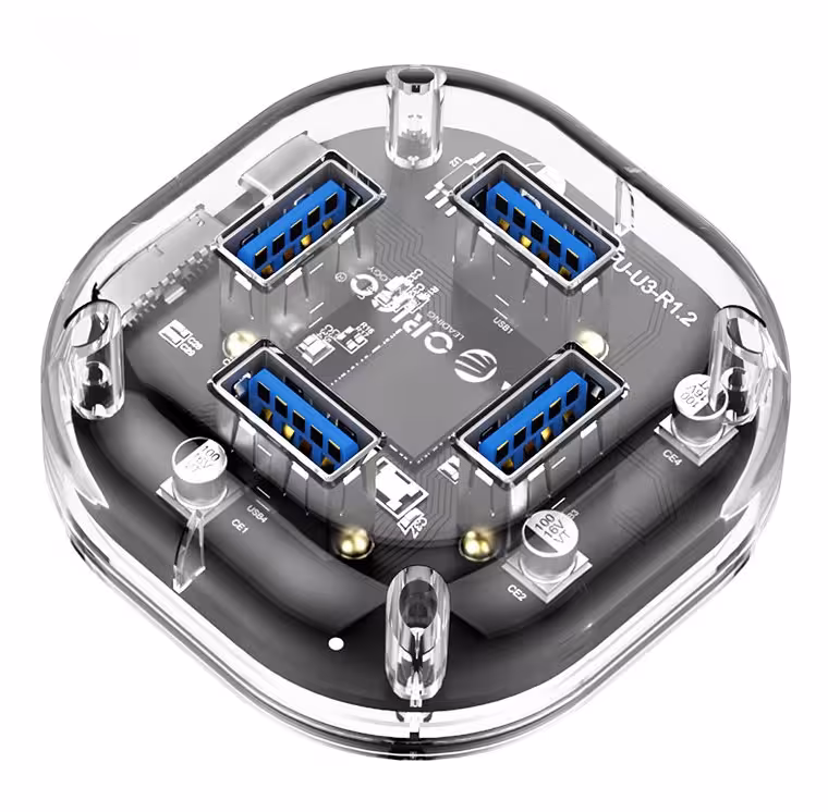 هاب یو اس بی شفاف رومیزی اریکو مدل اچ 4 یو یو 3