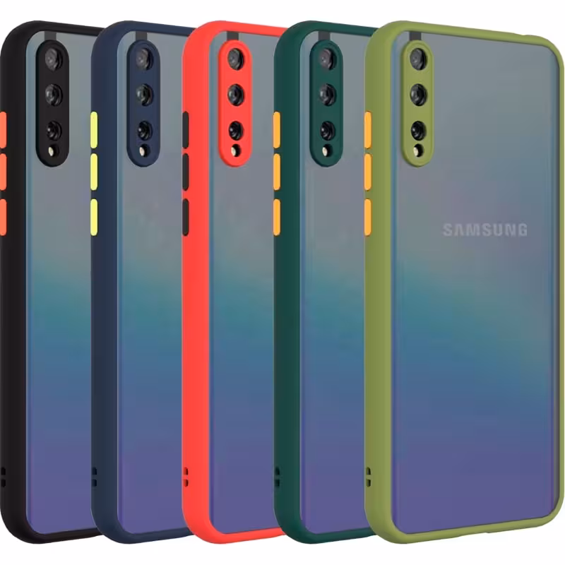 قاب پشت مات دور رنگی محافظ لنز دار برای مدل سامسونگ Samsung A50/A30S /A50S