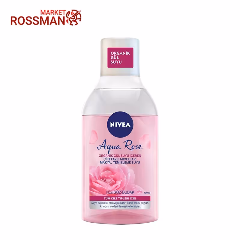 میسلار واتر دو فاز نیوا Nivea مدل‌ گل رز حجم 400 میلی لیتر