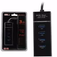 هاب 4 پورت LED دار USB30 با کابل 12 متری پک آبی