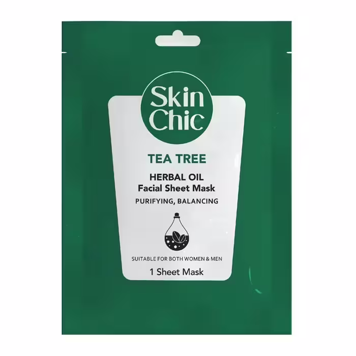 ماسک صورت ورقه ای درخت چای با عصاره روغن گیاهی اسکین شیک حجم 18 میلی لیتر Skin Shic