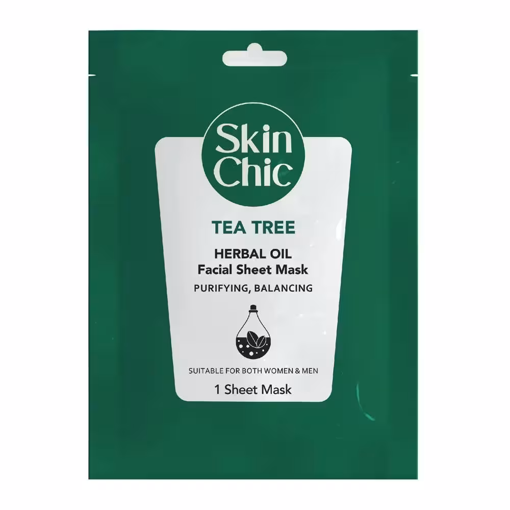 ماسک صورت ورقه ای درخت چای با عصاره روغن گیاهی اسکین شیک حجم 18 میلی لیتر Skin Shic