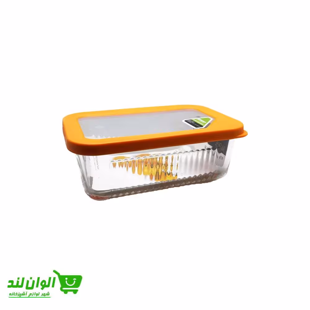 ظرف شیشه ای نگهدارنده دربدار لیمون مدل شیار دار 1.1 لیتر کد 37231