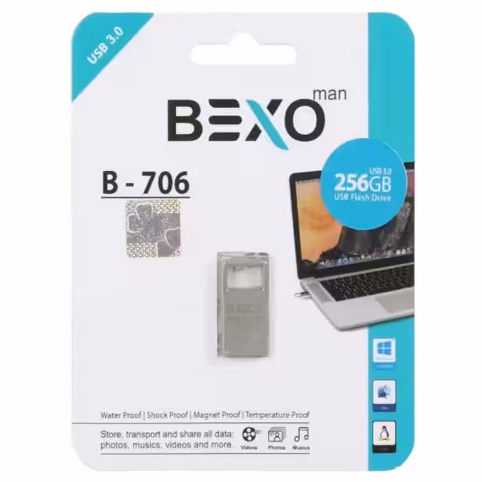 فلش مموری بکسو مدل B-706 USB3.0 ظرفیت 256 گیگابایت