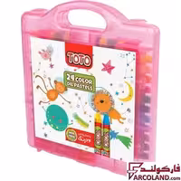 پاستل روغنی 24 رنگ توتو کیفی پلاستیکی کد Toto 1098