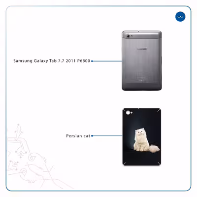 برچسب پوششی ماهوت مدل Persian cat مناسب برای تبلت سامسونگ Galaxy Tab 7.7 2011 P6800