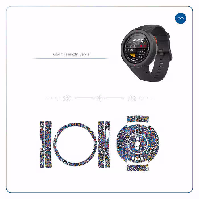 برچسب ماهوت طرح Iran Tile6 مناسب برای ساعت هوشمند شیایومی Amazfit Verge