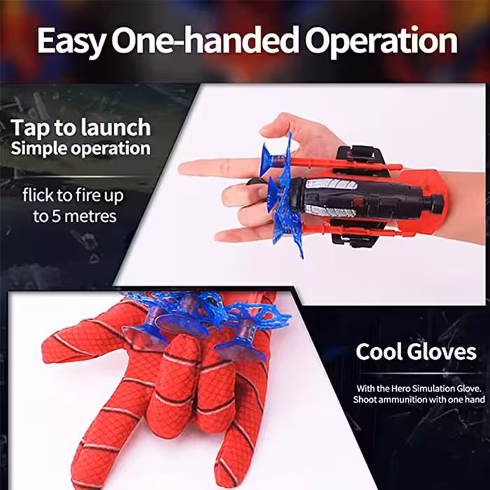 ابزار ایفای نقش دنیای سرگرمی های کمیاب مدل لانچر تیر پرتاب کن طرح اسپایدرمن کد DSK-A607