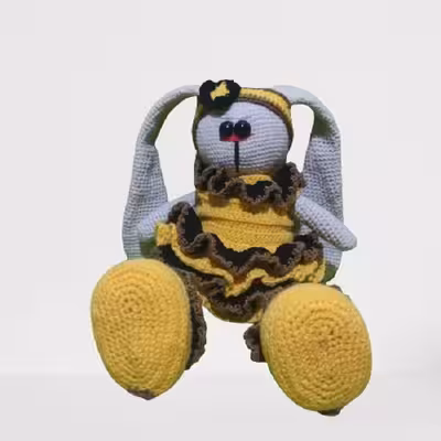 عروسک بافتنی مدل خرگوش گوش دراز