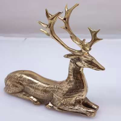 مجسمه مدل گوزن نشسته مجموعه 2 عددی