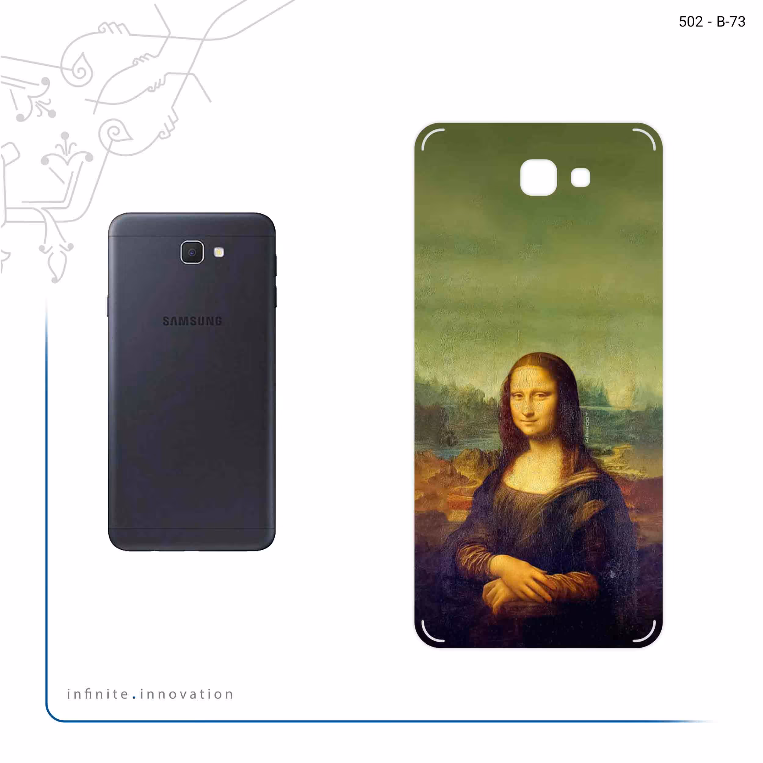 برچسب پوششی ماهوت مدل Mona Lisa of da Vinci مناسب برای گوشی موبایل سامسونگ Galaxy J7 Prime