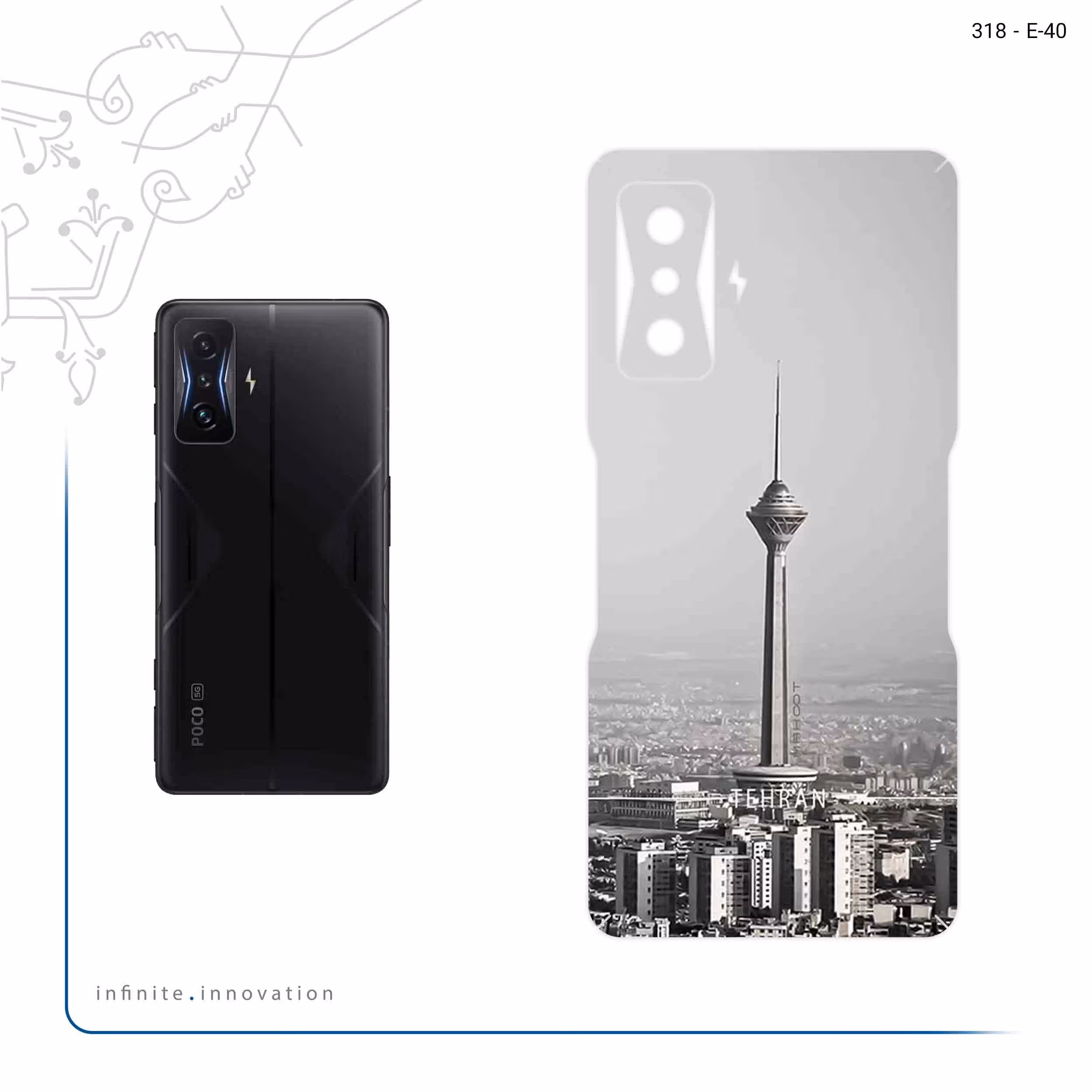 برچسب پوششی ماهوت مدل Tehran_City مناسب برای گوشی موبایل شیائومی Redmi K50 Gaming