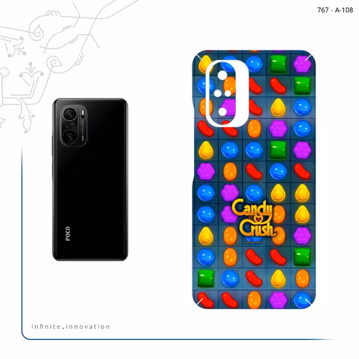برچسب پوششی ماهوت مدل Candy Crush Game Series مناسب برای گوشی موبایل شیائومی Poco F3 5G