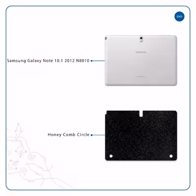 برچسب پوششی ماهوت مدل Honey-Comb-Circle مناسب برای تبلت سامسونگ Galaxy Note 10.1 2012 N8010