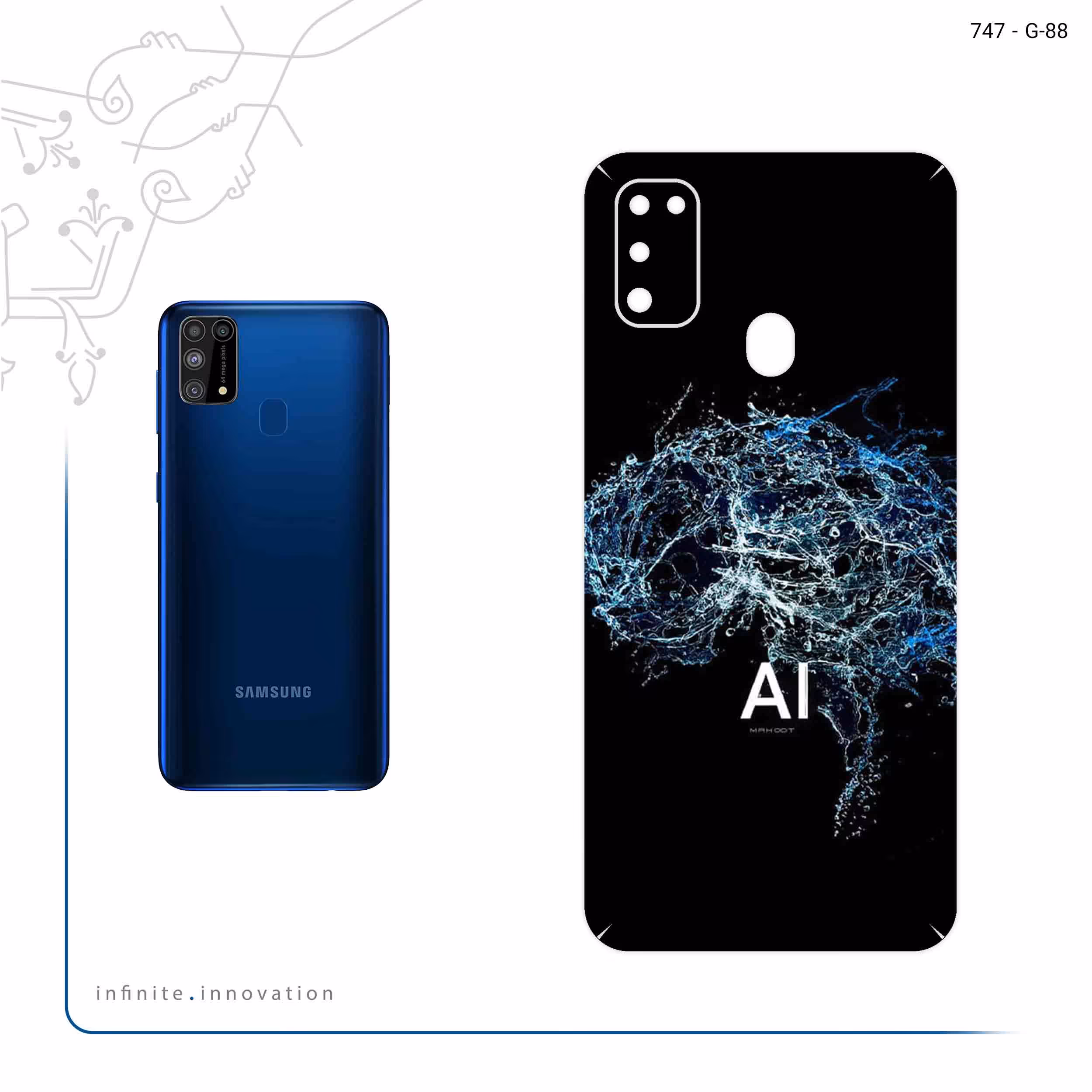 برچسب پوششی ماهوت مدل Artificial intelligence 2 مناسب برای گوشی موبایل سامسونگ Galaxy M30s
