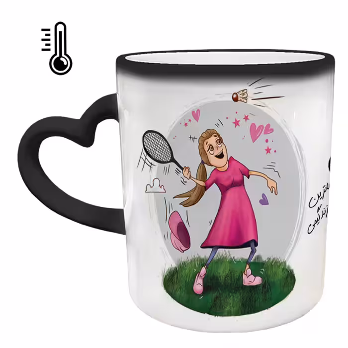 ماگ حرارتی مدل دسته قلبی طرح عاشقانه کد 193