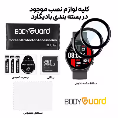 	 محافظ صفحه نمایش بادیگارد مدل PMMA مناسب برای ساعت هوشمند کیسلکت Calling Watch KR بسته 2 عددی