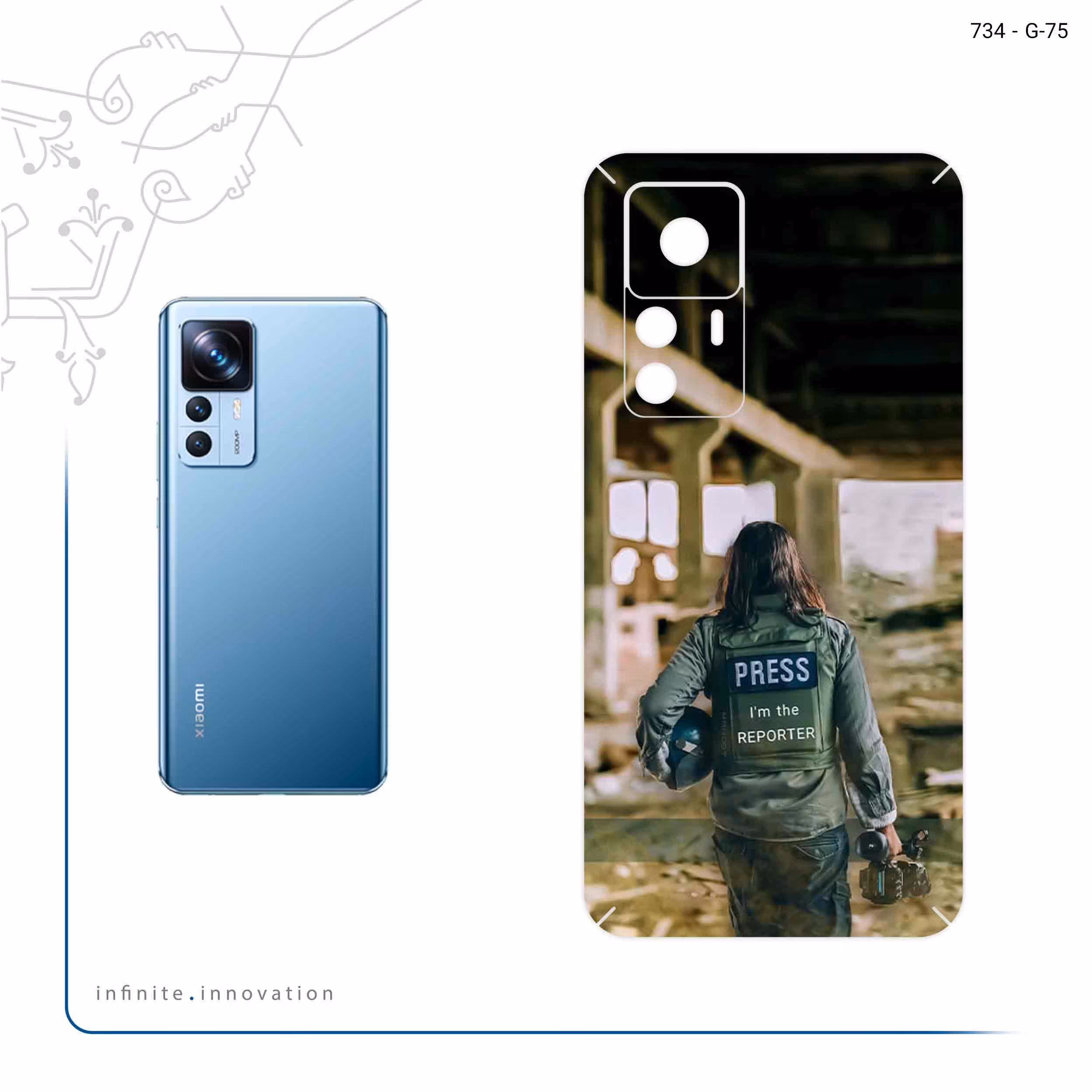 برچسب پوششی ماهوت مدل Reporter مناسب برای گوشی موبایل شیائومی 12T