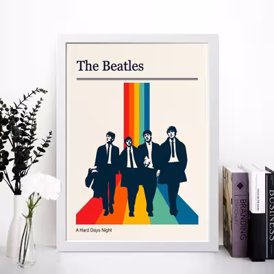 تابلو مدل The Beatles کدS1627-w
