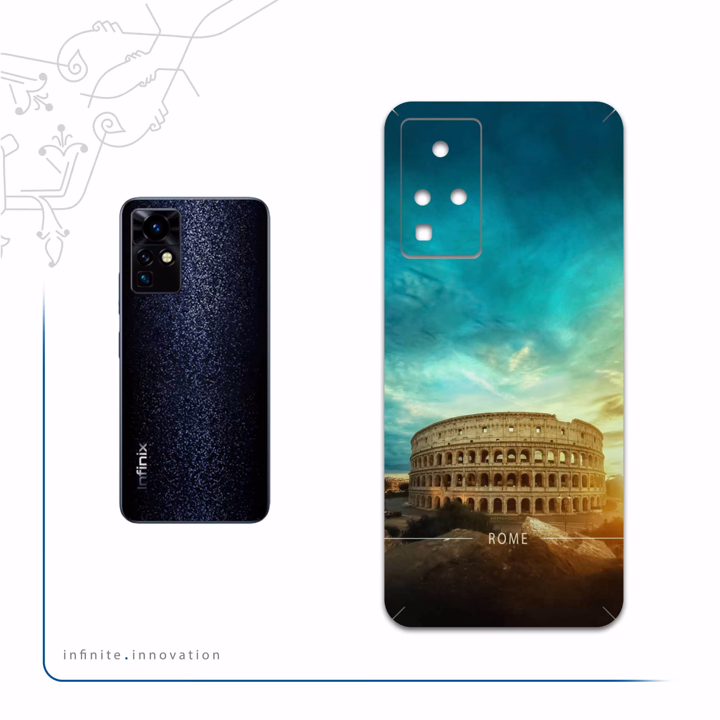 برچسب پوششی ماهوت مدل Rome-City مناسب برای گوشی موبایل اینفینیکس Zero X