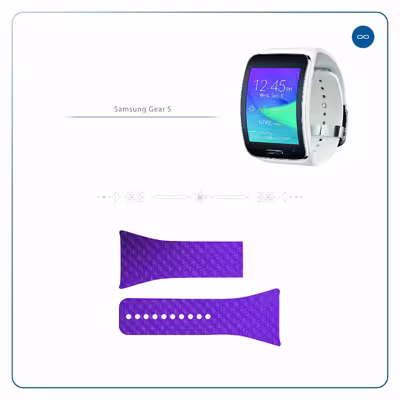 برچسب ماهوت طرح Purple-Fiber مناسب برای ساعت هوشمند سامسونگ Galaxy Gear S