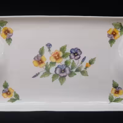 سینی سرامیکی هیوا طرح بنفشه کد 10912974