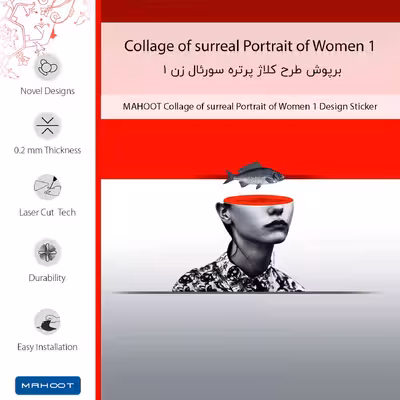 برچسب پوششی ماهوت مدل Collage of surreal Portrait of Women 1-FullSkin مناسب برای گوشی موبایل اپل iPhone 12 Pro