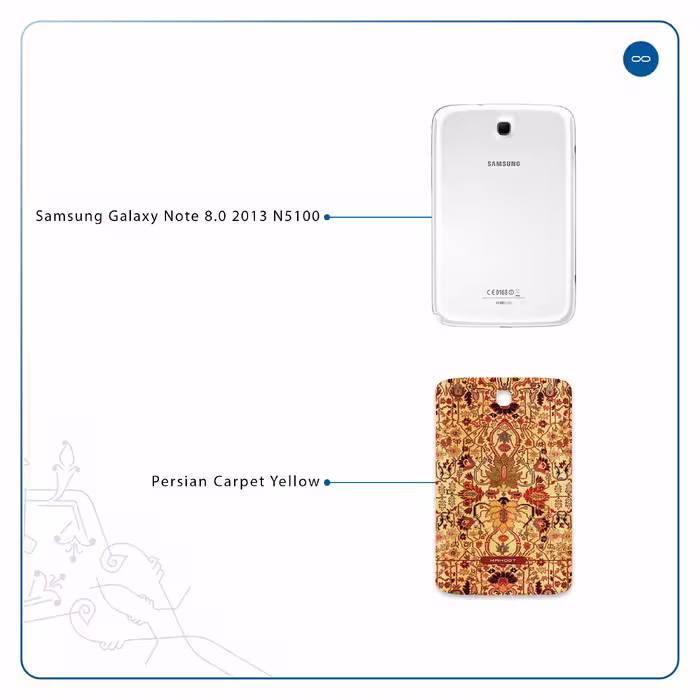 برچسب پوششی ماهوت مدل Iran-Carpet2 مناسب برای تبلت سامسونگ Galaxy Note 8.0 2013 N5100