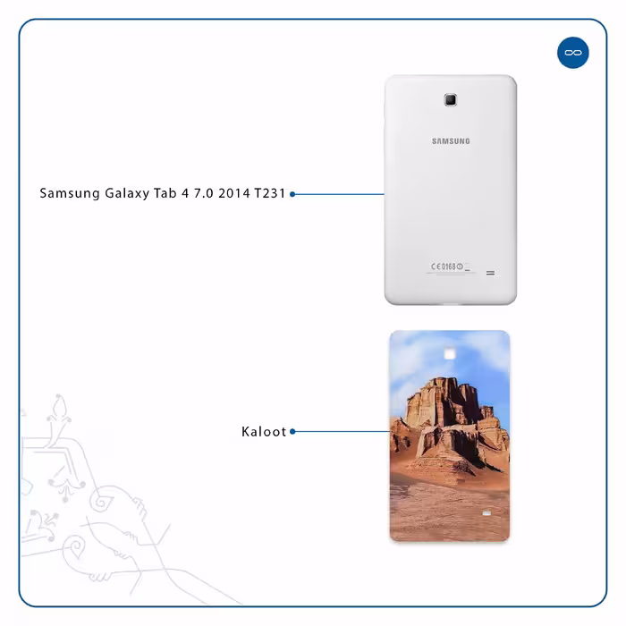 برچسب پوششی ماهوت مدل Kaloot مناسب برای تبلت سامسونگ Galaxy Tab 4 7.0 2014 T231