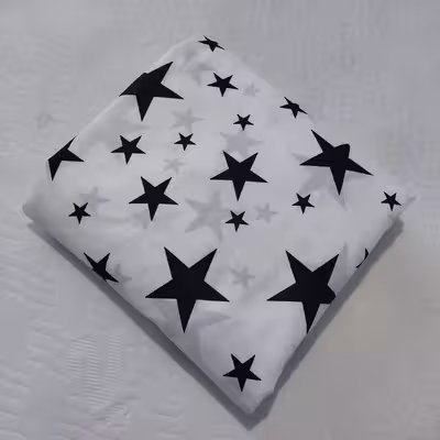 سرویس ملحفه مدل کشدوز niki03.25 طرح ستاره کد 90 یک نفره دو تکه