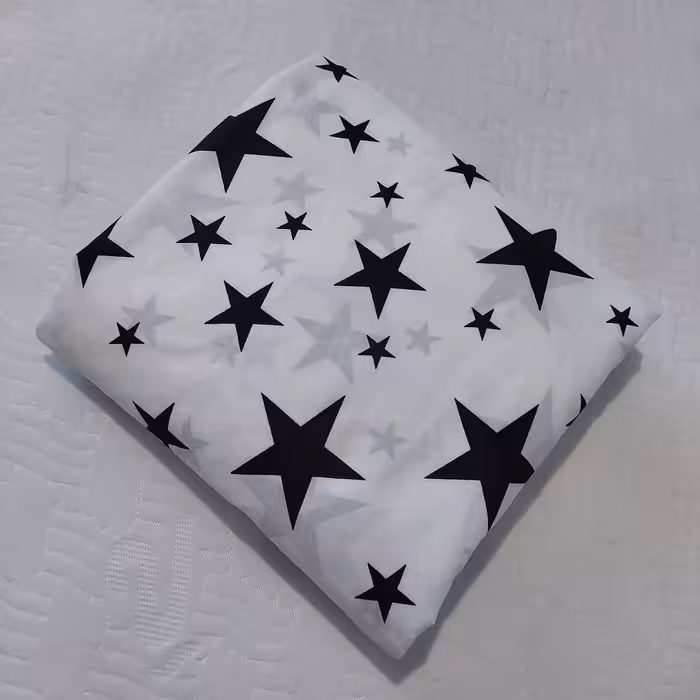 سرویس ملحفه مدل کشدوز niki03.25 طرح ستاره کد 90 یک نفره دو تکه