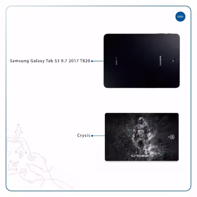 برچسب پوششی ماهوت مدل Crysis مناسب برای تبلت سامسونگ Galaxy Tab S3 9.7 2017 T820