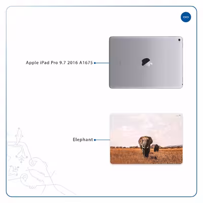 برچسب پوششی ماهوت مدل Elephant مناسب برای تبلت اپل iPad Pro 9.7 2016 A1675