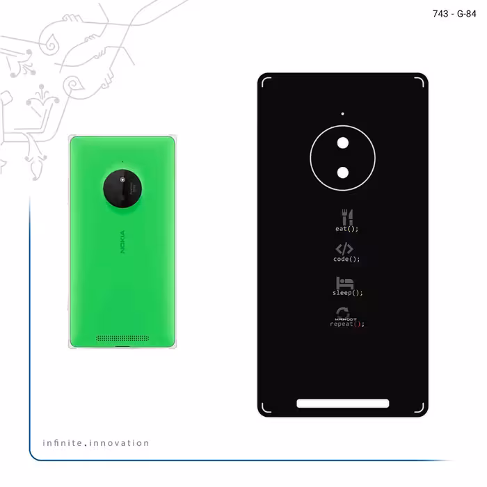 برچسب پوششی ماهوت مدل Programming 2 مناسب برای گوشی موبایل نوکیا Lumia 830
