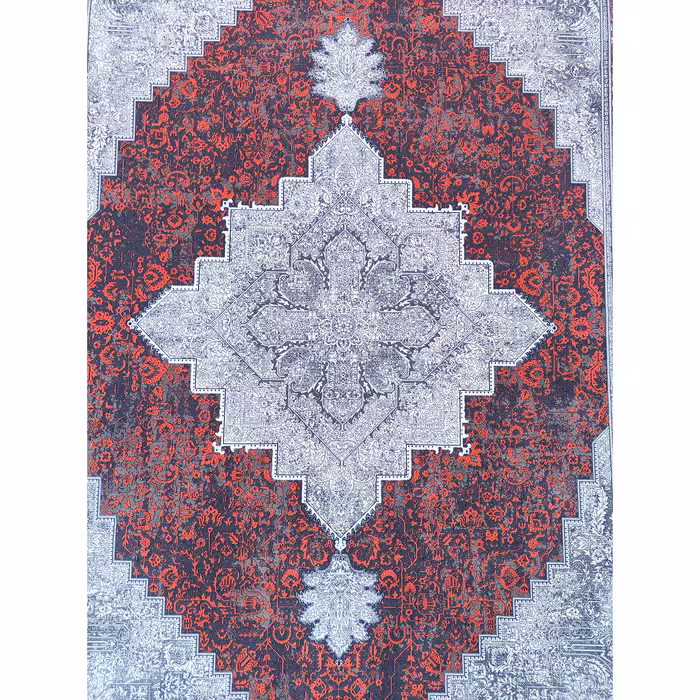 فرش ماشینی زمرد مشهد طرح  وینتیج نقشه هریس