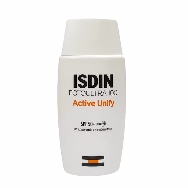کرم ضد آفتاب بدون رنگ ایزدین SPF 50 مدل FOTOULTRA 100 ACTIVE UNIFY ‌مناسب انواع پوست حجم 50 میلی‌ لیتر