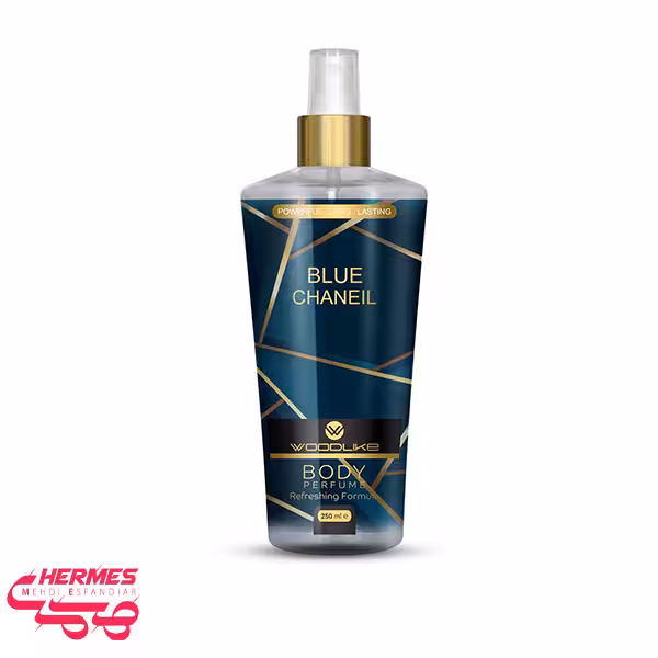 بادی اسپلش وودلایک رایحه بلو شنل Blue chaneil body splash