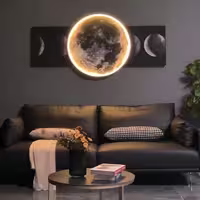 تابلو دکوراتیو با طرح ماه نوری