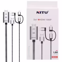 تبدیل پورت Lightning، MicroUSB و Type-C به HDMI نیتو مدل NHI03