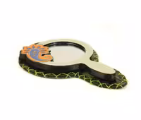 آینه دستی طرح دار چوبی کد MH1023