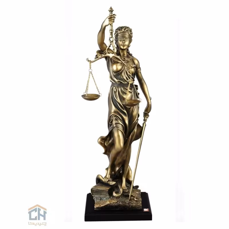 مجسمه عدالت بزرگ گلدکیش طرح برنز مدل 4610