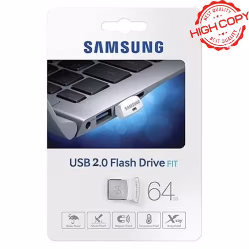 فلش 64 گیگ سامسونگ Samsung مدل FIT گارانتی مادام العمر شرکتی
