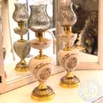 MGM ام جی ام   شمعدان وسط سرامیک فرشته سفید  9914