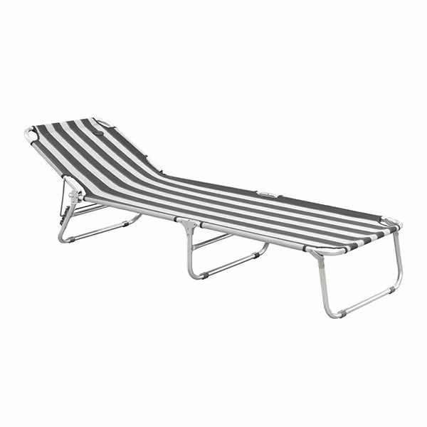 تخت تاشو مسافرتی ایزی کمپ طرح راه راه مدل Hydra