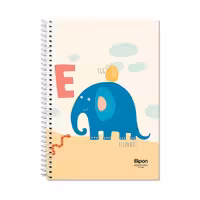 دفتر زبان دو خط 40 برگ سیمی فانتزی الیپون طرح 3