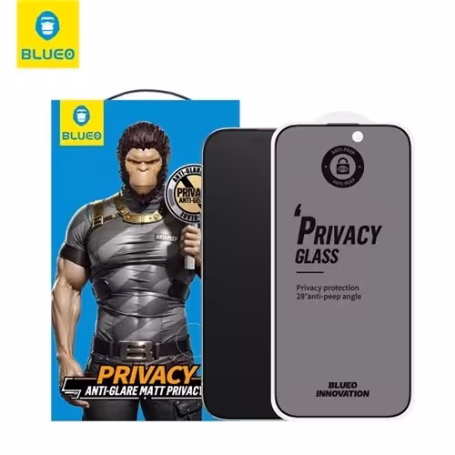 محافظ صفحه بلو Blueo Full Cover Anti-Peep privacy Matte Glass Iphone مناسب برای Apple iPhone 16