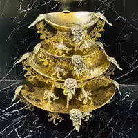 ست پذیرایی فوق لاکچری سه تایی برنزی