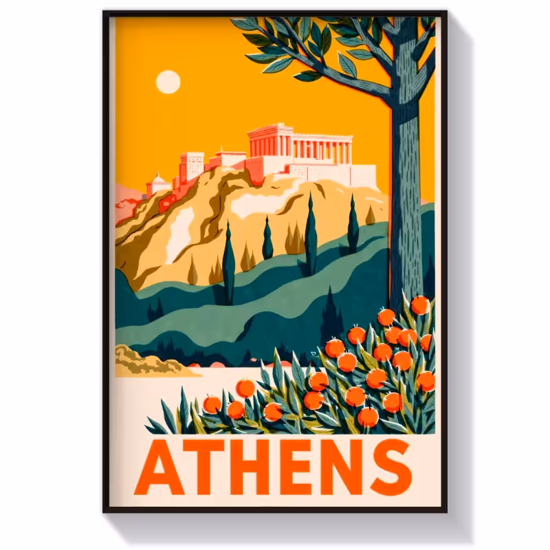 تابلو و پوستر گرافیکی شهر آتن